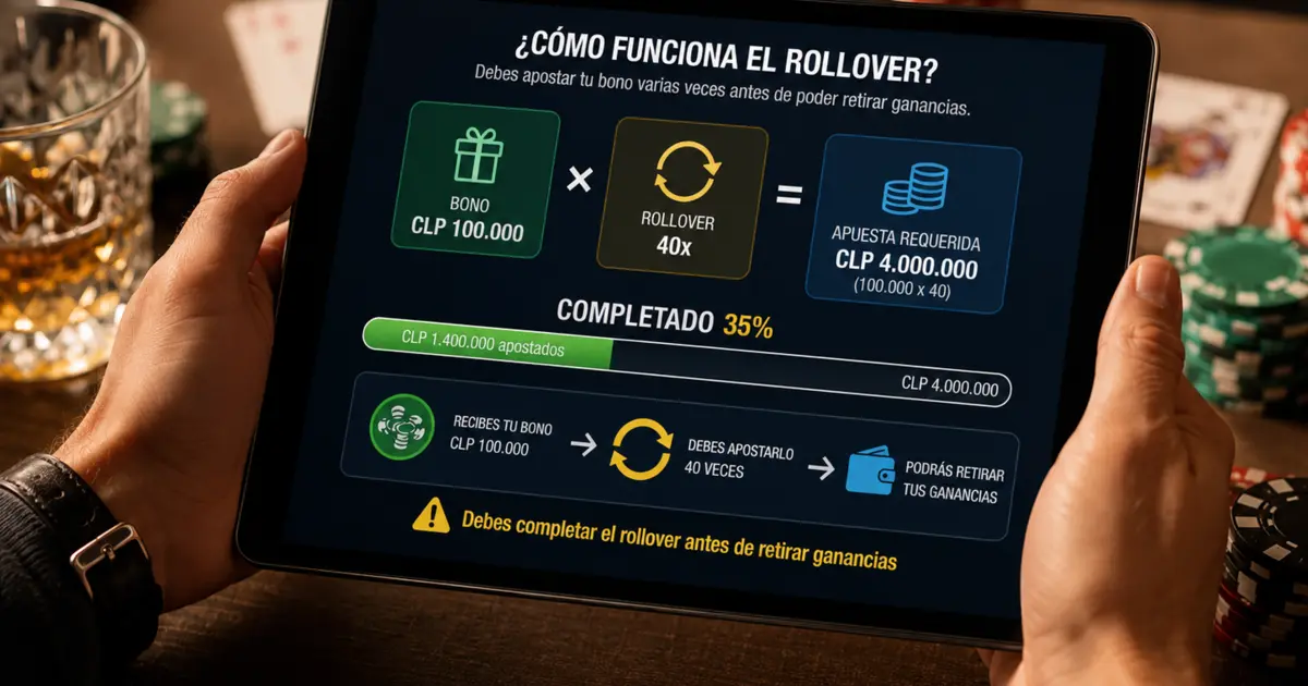 ¿Te dieron un bono de casino? Primero revisa qué significa el rollover